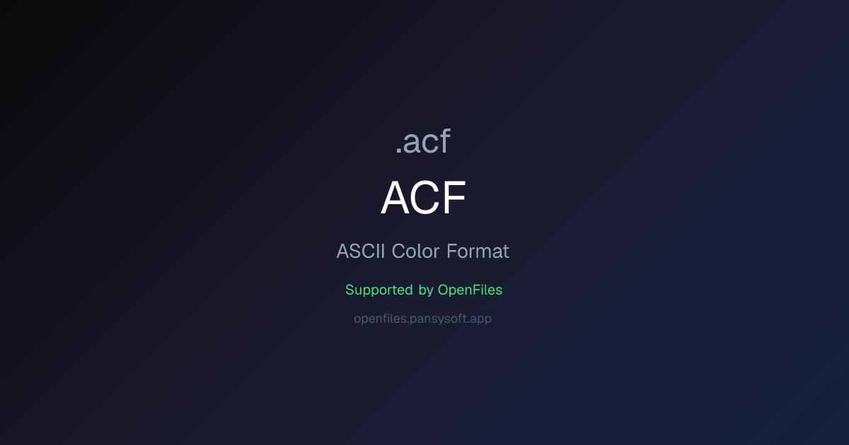 How to Open ACF Files - OpenFiles