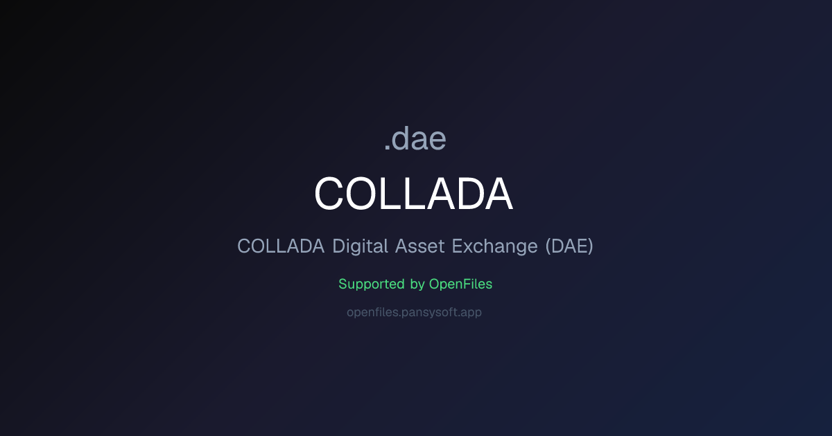 How to Open COLLADA Files - OpenFiles