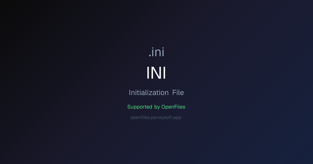 How to Open INI Files - OpenFiles