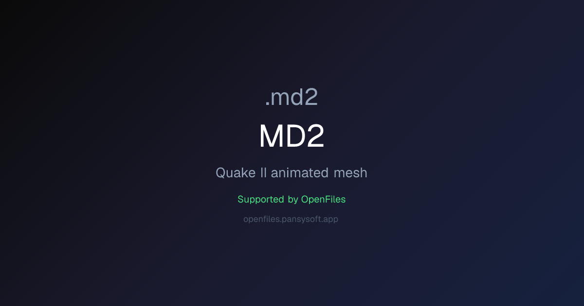 How to Open MD2 Files - OpenFiles