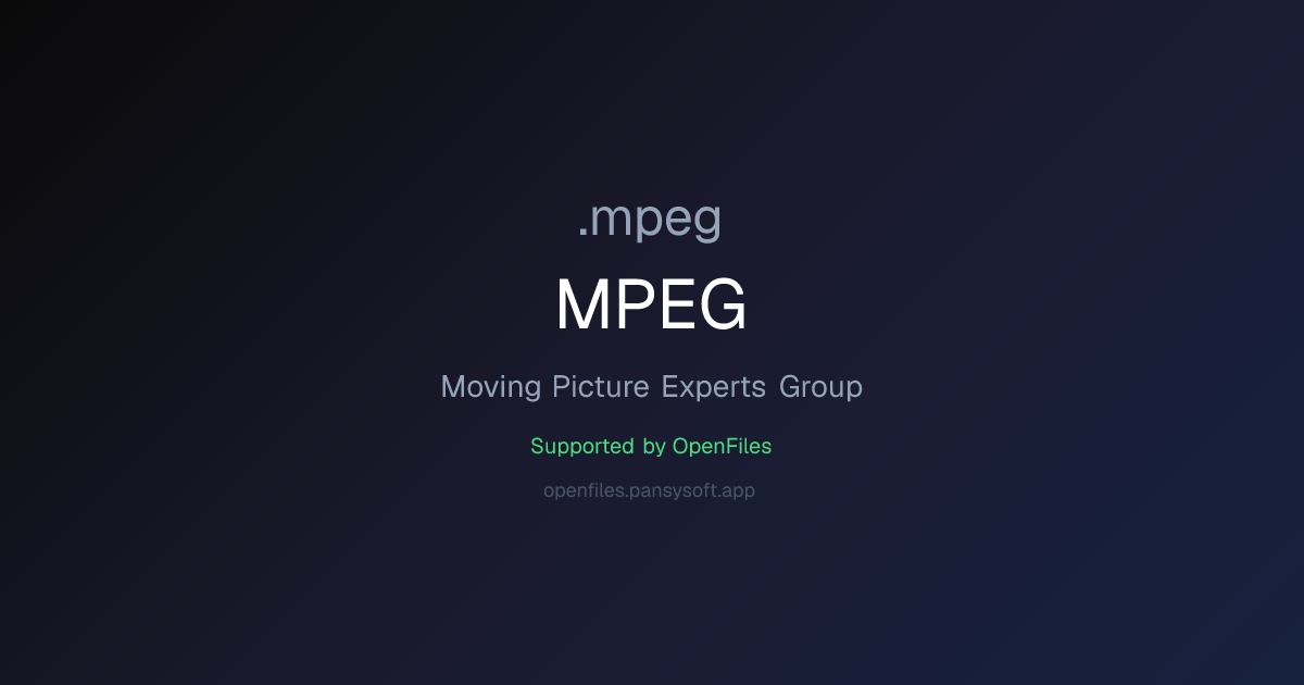 How to Open MPEG Files - OpenFiles
